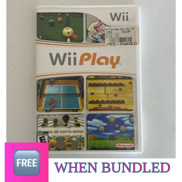 Nintendo Other - 🆓 FREE When Bundled- Nintendo Wii Play Pre-owned Video Game